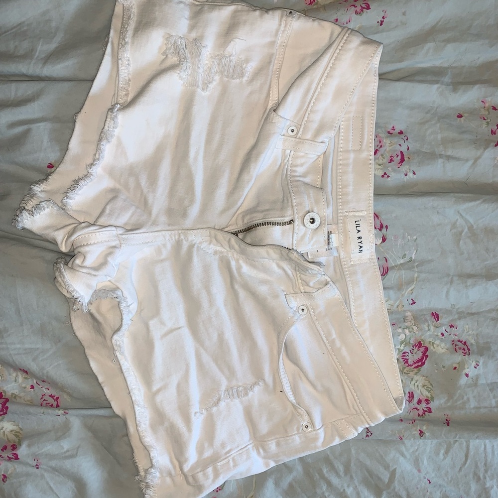 White jeans shorts